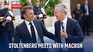 Emmanuel Macron and Jens Stoltenberg meet in Paris