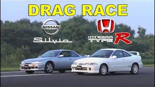 [ENG CC] Drag Race #97 | Honda Integra Type R vs Nissan Silvia K's Aero