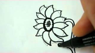 Amazing !!! How To Draw A Flower - Sunflower