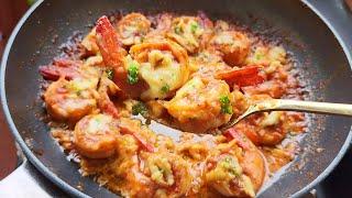 Cheesy Garlic Shrimp Recipe