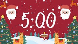 5:00 Minute Countdown:Christmas themed with Jingle Bells 