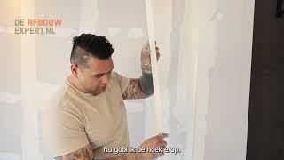 DIY video  gipsplaat afwerken/ afvoegen. DE AFBOUW EXPERT.NL