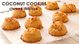 COCONUT COOKIES | CHEWY, SOFT EASY RECIPE