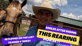 Pear Tree Ranchin 034: Rehabilitating a Rearing/Flipping Horse, last session before the owner comes