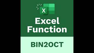 The Learnit Minute - BIN2OCT Function #Excel #Shorts #DubbedWithAloud