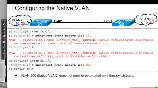 Native VLAN and Limiting VLANs on Trunks