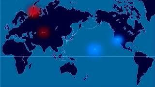 A Time Lapse Map of Every Nuclear Explosion Since 1945 - by Isao Hashimoto