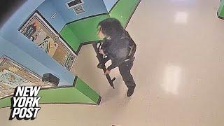 Disturbing new footage shows Salvador Ramos in Uvalde school, cops running | New York Post