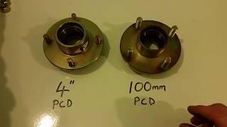 4" or 100mm PCD Unbraked Trailer Hub - How to work it out