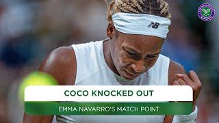 Coco Gauff KNOCKED OUT | Emma Navarro | Winning moment | Fourth round | Wimbledon 2024