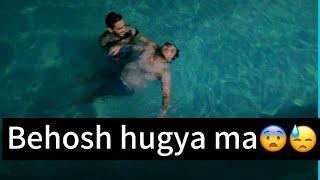 Poll pay larai hogai Aur. Ma behosh Hu gya #swimmingpool #farhanbuttvlog#familyvlog