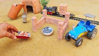 Diy tractor making bulldozer to making concrete road |Construction Vehicles How to make @Minirustic