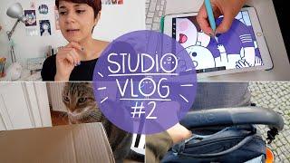 STUDIO VLOG 02 - Struggles of a working mom, custom portraits and trying out a pin maker machine!