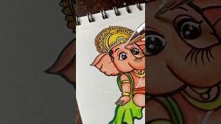 Only Cute drawing challenge!|| Cute Bal Ganesh ji drawing #shorts