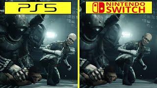 Wolfenstein 2 The New Colossus Nintendo Switch vs PS5 Graphics Comparison