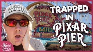 TRAPPED in Pixar Pier | EVERY Ride, Secret, Hidden Mickey, Food & More