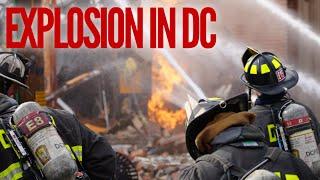 Explosion in Washington, D.C. this morning levels a building.