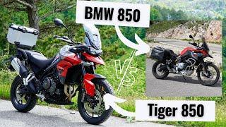 Triumph Tiger 850 Sport vs BMW F850GS - is Tiger a better choice? Two minutes review.