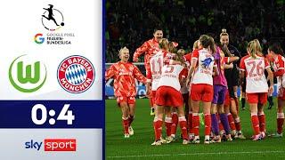 Machtdemonstration im Topspiel! | VfL Wolfsburg - FC Bayern München | Highlights - Frauen-Buli 23/24