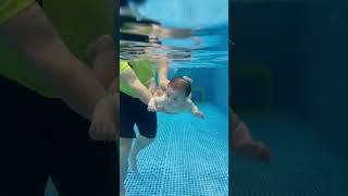 Baby flips in the water#pfy #fyp #foryou #baby #swim #babyswim #pool #babyswiming