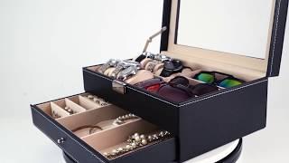 Multifunktionale leder Schmuckkoffer & Uhrenbox für individuelle Herstellung - Begabeauty.de