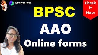 Bihar BPSC AAO Recruitment 2021 Online Form