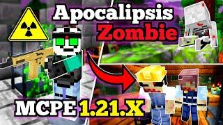  APOCALIPSIS ZOMBIE Para Minecraft PE 1.21.X + Nuevas Estructuras! | Addon True Survival | Bedrock