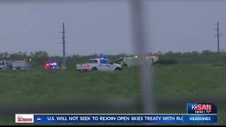 Plane makes emergency crash landing at Mathis Field; pilot in critical condition