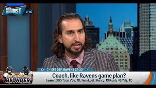 FIRST THINGS FIRST | Nick Wright AGREES, Baltimore Ravens Game Plan Was AWFUL Vs Chiefs | NFL