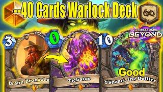 Burning & Eating 40 Cards Warlock 6.0 Deck With Infinite Demons! The Great Dark Beyond | Hearthstone