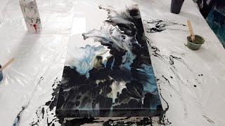 STUNNING SMOKY Acrylic Pour Painting - Abstract Painting