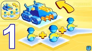 Merge Toy Army: Commander TD - Gameplay Walkthrough Part 1 Level 1-4 (iOS,Android Gameplay)