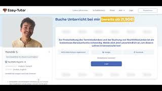 Introducing Hendrik: Kostenlose Probestunde bei Easy-Tutor