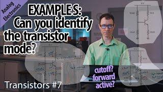 Example Problems: Identify the mode (7-Transistors)