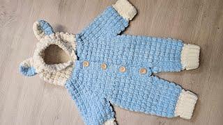 Baby Overall / Teddy Jumpsuit  0 - 12 Monate häkeln - Teil 2