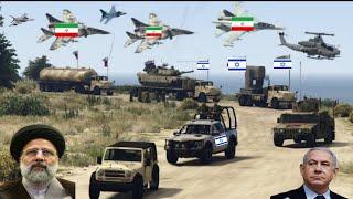 Irani Fighter Jets & War Helicopters Attack on Israeli Military Weapons Supply Convoy -GTA 5