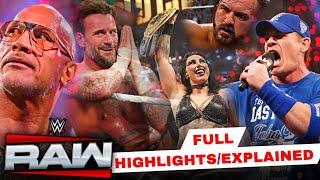wwe raw full highlights/explain - Drew vs Jey,Seth vs Punk,John Cena,Rhea Riphly Champ 7 jan 2025