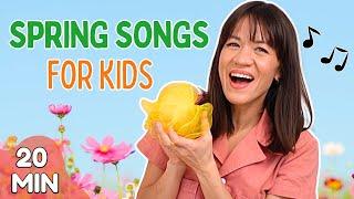 Spring Singalong for Kids (20 Mins) | Nature Learning Songs | Miss Katie Sings