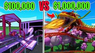 100k vs 1 MILLION Build Battle In Theme Park Tycoon 2!