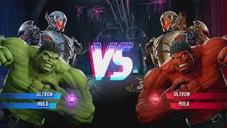 Ultron and Hulk vs Gold Hulk and Red Hulk - MARVEL VS. CAPCOM: INFINITE