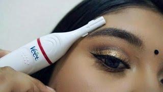 How to Shape, Groom & Trim Your Brows | Veet Senstive Touch | Demo & Review | DaintyDashBeauty