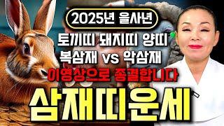 미리보는 2025년 삼재띠토끼띠 양띠 돼지띠운세 '복삼재로 들어오는 띠와 나이는?!' 삼재띠 분들은 꼭 미리 알고 예방하세요 그래야 나에게 복이 옵니다.