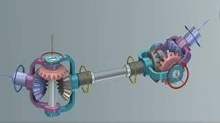 Mechanism for Bevel Gear Coupling - Mechanical Mechanisms -Mechanical Principles - ميكانيزمات #Gears