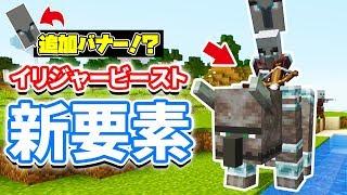 【マイクラ1.14】イリジャービーストとピレジャーの新要素‼スポーン場所・仕様・生態！旗(Illager Banner)の入手方法 Snapshot 18w45aマインクラフト