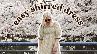 Easy Shirred Dress Tutorial (That Won't Slip Off Your Shoulders!)