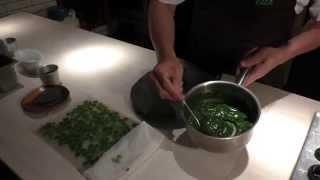 Rodolfo Guzmán prepares a starter at Boragó in Santiago