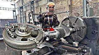 Incredible Machining process of Industrial Shaft with old Technology