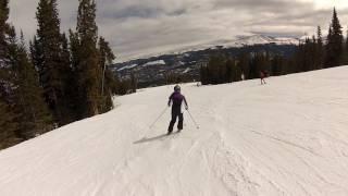 Skiing Breckenridge with Julia on Springmeier