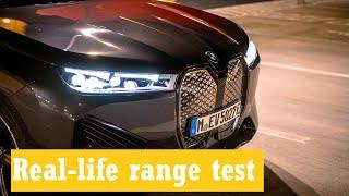 BMW iX xDrive50 Real Life range test