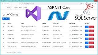 Create ASP.NET Core Web Application With SQL Server Database Connection and CRUD Operations